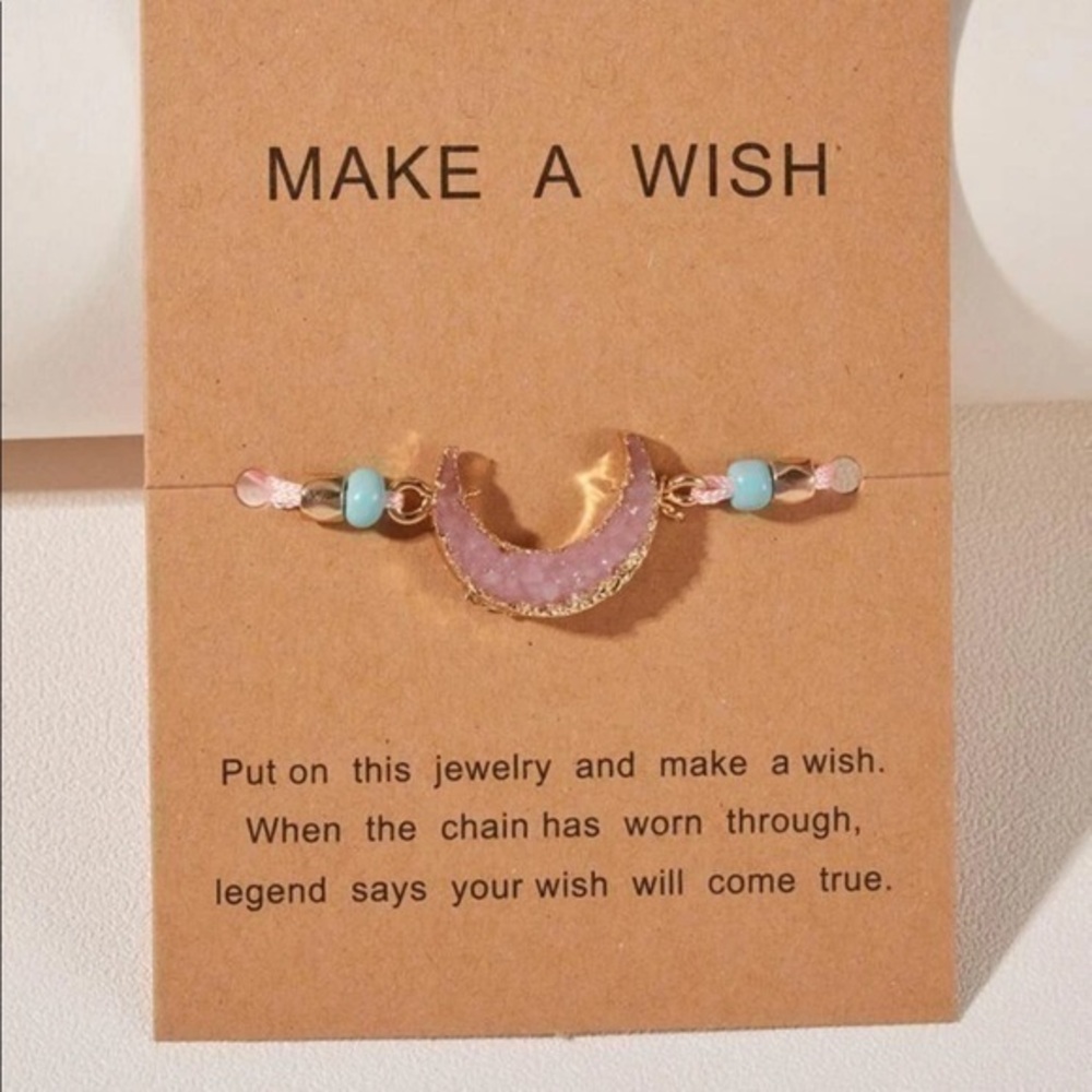 💋 Make A Wish Moon bracelet pink